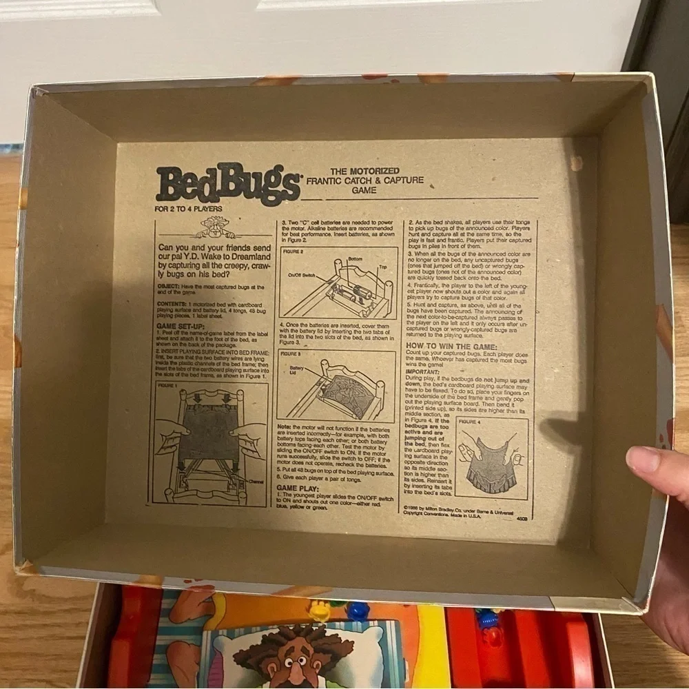 Vintage Bed Bugs Board Game Milton Bradley Catch & Capture